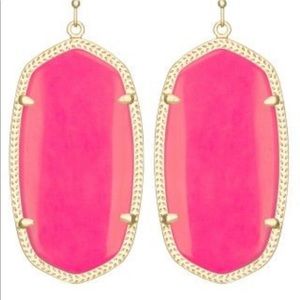 Neon Pink Kendra Scott Danielle earrings